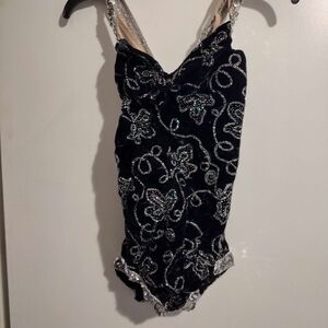 Elegant Black and Silver Kids One Piece